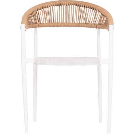 ΠΟΛΥΘΡΟΝΑ BERG HM6284.01 ΑΛΟΥΜΙΝΙΟ & TEXTILENE ΛΕΥΚΟ--P.E.TWISTED RATTAN 55x56x79Υεκ