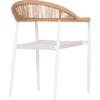 ΠΟΛΥΘΡΟΝΑ BERG HM6284.01 ΑΛΟΥΜΙΝΙΟ & TEXTILENE ΛΕΥΚΟ--P.E.TWISTED RATTAN 55x56x79Υεκ