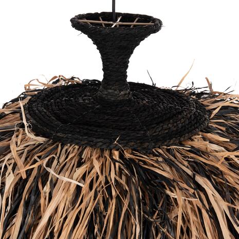ΦΩΤΙΣΤΙΚΟ ΟΡΟΦΗΣ ORDEM HM4716 ΚΑΠΕΛΟ ΙΝΕΣ SISAL & ΜΠΑΝΑΝΑΣ-ΜΑΥΡΟ & ΦΥΣΙΚΟ Φ60x50Υεκ