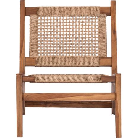 ΚΑΡΕΚΛΑ LOUNGE LUKILLA HM9913 ΞΥΛΟ TEAK ΣΕ ΦΥΣΙΚΟ--ΣΥΝΘ.ΣΧΟΙΝΙ ΜΠΕΖ 55,5x74x65Υεκ.