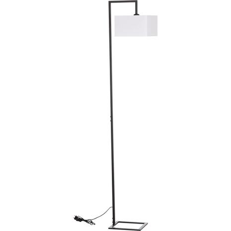 ΦΩΤΙΣΤΙΚΟ ΔΑΠΕΔΟΥ BRANS HM7532.11 ΜΕΤΑΛΛΟ ΜΑΥΡΟ--PVC ΛΕΥΚΟ ΚΑΠΕΛΟ 25x33x170Υεκ.