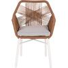 ΠΟΛΥΘΡΟΝΑ TOPIN HM6048.11 ΑΛΟΥΜΙΝΙΟ ΛΕΥΚΟ-P.E. RATTAN ΜΠΕΖ 59x63x81Υεκ