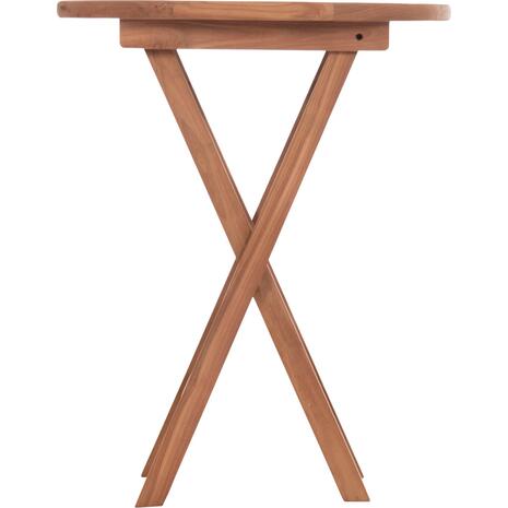ΤΡΑΠΕΖΙ ΣΚΗΝΟΘΕΤΗ ΣΤΡΟΓΓΥΛΟ ERIS HM18119 ΞΥΛΟ TEAK--ΦΥΣΙΚΟ Φ60x75Υεκ.