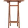 ΤΡΑΠΕΖΙ ΣΚΗΝΟΘΕΤΗ ΣΤΡΟΓΓΥΛΟ ERIS HM18119 ΞΥΛΟ TEAK--ΦΥΣΙΚΟ Φ60x75Υεκ.