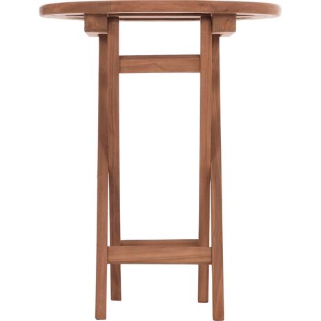ΤΡΑΠΕΖΙ ΣΚΗΝΟΘΕΤΗ ΣΤΡΟΓΓΥΛΟ ERIS HM18119 ΞΥΛΟ TEAK--ΦΥΣΙΚΟ Φ60x75Υεκ.