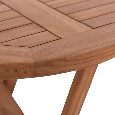 ΤΡΑΠΕΖΙ ΣΚΗΝΟΘΕΤΗ ΣΤΡΟΓΓΥΛΟ ERIS HM18119 ΞΥΛΟ TEAK--ΦΥΣΙΚΟ Φ60x75Υεκ.