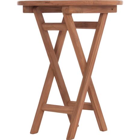 ΤΡΑΠΕΖΙ ΣΚΗΝΟΘΕΤΗ ΣΤΡΟΓΓΥΛΟ ERIS HM18119 ΞΥΛΟ TEAK--ΦΥΣΙΚΟ Φ60x75Υεκ.