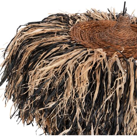 ΦΩΤΙΣΤΙΚΟ ΟΡΟΦΗΣ ORDEM HM4715 ΚΑΠΕΛΟ ΙΝΕΣ SISAL & ΜΠΑΝΑΝΑΣ-ΜΑΥΡΟ & ΦΥΣΙΚΟ Φ75εκ