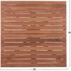 ΕΠΙΦΑΝΕΙΑ ΤΡΑΠΕΖΙΟΥ ΤΕΤΡΑΓΩΝΗ HM18137 ΞΥΛΟ TEAK--ΦΥΣΙΚΟ 80x80x4(πάχος)εκ.