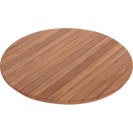 ΕΠΙΦΑΝΕΙΑ ΤΡΑΠΕΖΙΟΥ ΣΤΡΟΓΓΥΛΗ HM18134 ΞΥΛΟ TEAK--ΦΥΣΙΚΟ Φ80x4(πάχος)εκ.