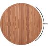ΕΠΙΦΑΝΕΙΑ ΤΡΑΠΕΖΙΟΥ ΣΤΡΟΓΓΥΛΗ HM18134 ΞΥΛΟ TEAK--ΦΥΣΙΚΟ Φ80x4(πάχος)εκ.