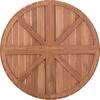 ΕΠΙΦΑΝΕΙΑ ΤΡΑΠΕΖΙΟΥ ΣΤΡΟΓΓΥΛΗ HM18134 ΞΥΛΟ TEAK--ΦΥΣΙΚΟ Φ80x4(πάχος)εκ.