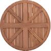 ΕΠΙΦΑΝΕΙΑ ΤΡΑΠΕΖΙΟΥ ΣΤΡΟΓΓΥΛΗ HM18133 ΞΥΛΟ TEAK--ΦΥΣΙΚΟ Φ70x4(πάχος)εκ.