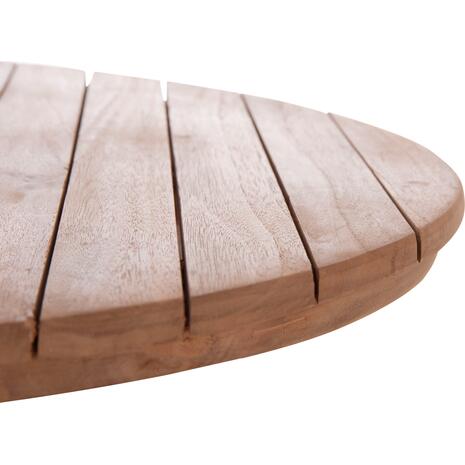 ΕΠΙΦΑΝΕΙΑ ΤΡΑΠΕΖΙΟΥ ΣΤΡΟΓΓΥΛΗ HM18133 ΞΥΛΟ TEAK--ΦΥΣΙΚΟ Φ70x4(πάχος)εκ.