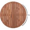 ΕΠΙΦΑΝΕΙΑ ΤΡΑΠΕΖΙΟΥ ΣΤΡΟΓΓΥΛΗ HM18133 ΞΥΛΟ TEAK--ΦΥΣΙΚΟ Φ70x4(πάχος)εκ.