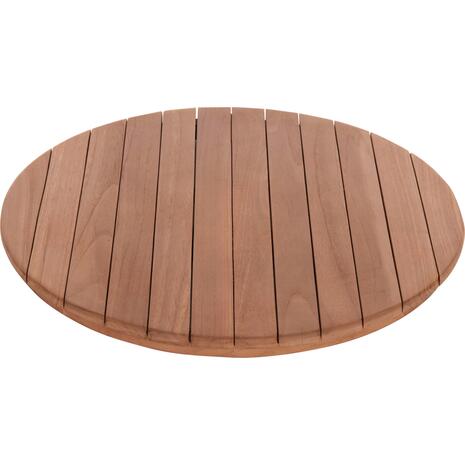 ΕΠΙΦΑΝΕΙΑ ΤΡΑΠΕΖΙΟΥ ΣΤΡΟΓΓΥΛΗ HM18132 ΞΥΛΟ TEAK--ΦΥΣΙΚΟ Φ60x4(πάχος)εκ.