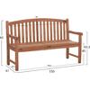 ΠΑΓΚΑΚΙ ΚΗΠΟΥ 3ΘΕΣΙΟ ELENA HM18125 ΞΥΛΟ TEAK--ΦΥΣΙΚΟ 150x61x95Υεκ.
