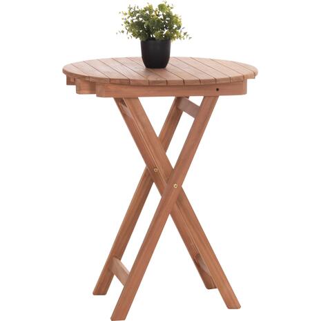 ΤΡΑΠΕΖΙ ΣΚΗΝΟΘΕΤΗ ΣΤΡΟΓΓΥΛΟ HEIDEL HM18120 ΞΥΛΟ TEAK--ΦΥΣΙΚΟ Φ60x75Υεκ.