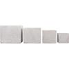ΣΕΤ 4ΤΜΧ ΓΛΑΣΤΡΕΣ ΤΕΤΡΑΓΩΝΕΣ GARDENER HM4730 FIBERCLAY ΓΚΡΙ CEMENT 37x37x32Υεκ.