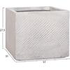 ΣΕΤ 4ΤΜΧ ΓΛΑΣΤΡΕΣ ΤΕΤΡΑΓΩΝΕΣ GARDENER HM4730 FIBERCLAY ΓΚΡΙ CEMENT 37x37x32Υεκ.
