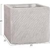 ΣΕΤ 4ΤΜΧ ΓΛΑΣΤΡΕΣ ΤΕΤΡΑΓΩΝΕΣ GARDENER HM4730 FIBERCLAY ΓΚΡΙ CEMENT 37x37x32Υεκ.