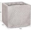ΣΕΤ 4ΤΜΧ ΓΛΑΣΤΡΕΣ ΤΕΤΡΑΓΩΝΕΣ GARDENER HM4730 FIBERCLAY ΓΚΡΙ CEMENT 37x37x32Υεκ.