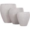 ΣΕΤ 3ΤΜΧ ΓΛΑΣΤΡΕΣ ΣΤΡΟΓΓΥΛΕΣ ΣΕΙΡΑ GARDENER HM4728 FIBERCLAY-ΧΡΩΜΑ CEMENT Φ48x56Υεκ