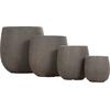 ΣΕΤ 4ΤΜΧ ΓΛΑΣΤΡΕΣ ΣΤΡΟΓΓΥΛΕΣ GARDENER HM4726 FIBERCLAY ΓΚΡΙΖΟΠΡΑΣΙΝΟ Φ52x55Υεκ