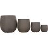 ΣΕΤ 4ΤΜΧ ΓΛΑΣΤΡΕΣ ΣΤΡΟΓΓΥΛΕΣ GARDENER HM4726 FIBERCLAY ΓΚΡΙΖΟΠΡΑΣΙΝΟ Φ52x55Υεκ