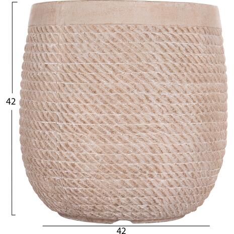 ΣΕΤ 4ΤΜΧ ΓΛΑΣΤΡΕΣ ΣΤΡΟΓΓΥΛΕΣ GARDENER HM4722 FIBERCLAY--IVORY CEMENT Φ54x54Υεκ
