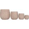 ΣΕΤ 4ΤΜΧ ΓΛΑΣΤΡΕΣ ΣΤΡΟΓΓΥΛΕΣ GARDENER HM4722 FIBERCLAY--IVORY CEMENT Φ54x54Υεκ