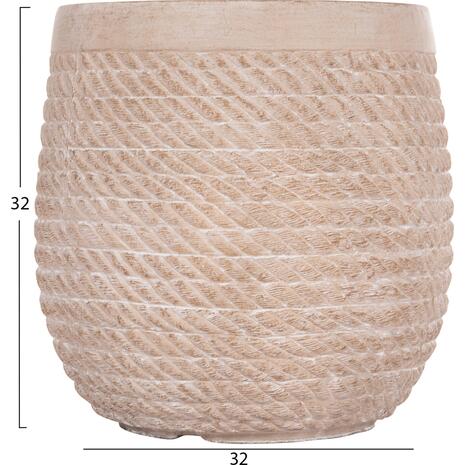ΣΕΤ 4ΤΜΧ ΓΛΑΣΤΡΕΣ ΣΤΡΟΓΓΥΛΕΣ GARDENER HM4722 FIBERCLAY--IVORY CEMENT Φ54x54Υεκ