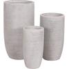 ΣΕΤ 3ΤΜΧ ΓΛΑΣΤΡΕΣ ΚΥΛΙΝΔΡΟΙ ΣΕΙΡΑ GARDENER HM4721 FIBERCLAY-ΧΡΩΜΑ CEMENT Φ42x78Υεκ