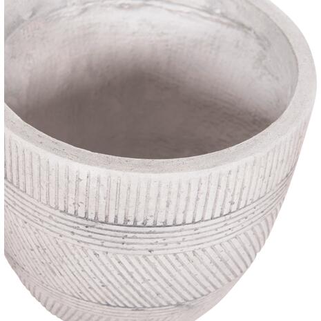 ΣΕΤ 4ΤΜΧ ΓΛΑΣΤΡΕΣ ΣΤΡΟΓΓΥΛΕΣ ΣΕΙΡΑ GARDENER HM4719 FIBERCLAY-ΧΡΩΜΑ CEMENT Φ44x43Υεκ
