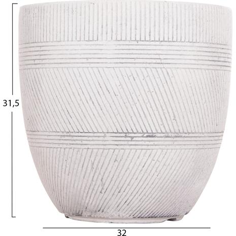 ΣΕΤ 4ΤΜΧ ΓΛΑΣΤΡΕΣ ΣΤΡΟΓΓΥΛΕΣ ΣΕΙΡΑ GARDENER HM4719 FIBERCLAY-ΧΡΩΜΑ CEMENT Φ44x43Υεκ