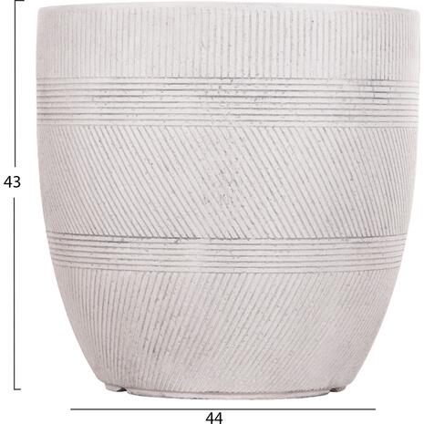 ΣΕΤ 4ΤΜΧ ΓΛΑΣΤΡΕΣ ΣΤΡΟΓΓΥΛΕΣ ΣΕΙΡΑ GARDENER HM4719 FIBERCLAY-ΧΡΩΜΑ CEMENT Φ44x43Υεκ