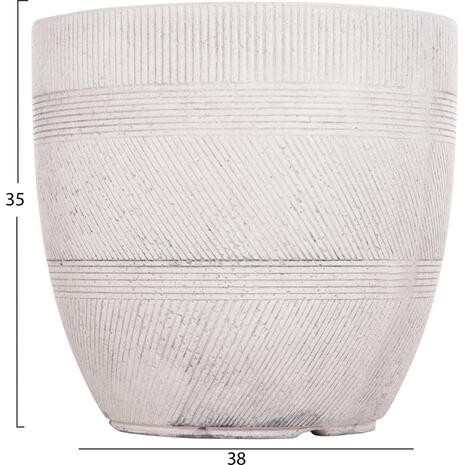 ΣΕΤ 4ΤΜΧ ΓΛΑΣΤΡΕΣ ΣΤΡΟΓΓΥΛΕΣ ΣΕΙΡΑ GARDENER HM4719 FIBERCLAY-ΧΡΩΜΑ CEMENT Φ44x43Υεκ