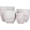 ΣΕΤ 4ΤΜΧ ΓΛΑΣΤΡΕΣ ΣΤΡΟΓΓΥΛΕΣ ΣΕΙΡΑ GARDENER HM4719 FIBERCLAY-ΧΡΩΜΑ CEMENT Φ44x43Υεκ