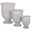 ΣΕΤ 3ΤΜΧ ΓΛΑΣΤΡΕΣ ΜΕ ΑΝΑΓΛΥΦΟ GARDENER HM4729 FIBERCLAY-ΣΕ ΥΠΟΛΕΥΚΟ Φ58x72.5Υεκ