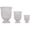 ΣΕΤ 3ΤΜΧ ΓΛΑΣΤΡΕΣ ΜΕ ΑΝΑΓΛΥΦΟ GARDENER HM4729 FIBERCLAY-ΣΕ ΥΠΟΛΕΥΚΟ Φ58x72.5Υεκ