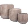 ΣΕΤ 3ΤΜΧ ΓΛΑΣΤΡΕΣ ΣΤΡΟΓΓΥΛΕΣ ΣΕΙΡΑ GARDENER HM4724 FIBERCLAY ΣΕ LIGHT ΚΑΦΕ Φ55x55Υεκ