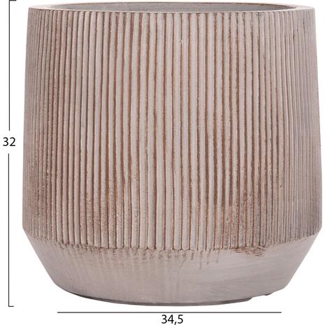 ΣΕΤ 3ΤΜΧ ΓΛΑΣΤΡΕΣ ΣΤΡΟΓΓΥΛΕΣ ΣΕΙΡΑ GARDENER HM4724 FIBERCLAY ΣΕ LIGHT ΚΑΦΕ Φ55x55Υεκ
