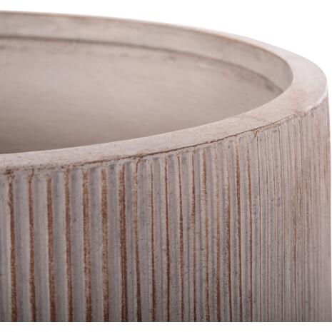 ΣΕΤ 3ΤΜΧ ΓΛΑΣΤΡΕΣ ΣΤΡΟΓΓΥΛΕΣ ΣΕΙΡΑ GARDENER HM4724 FIBERCLAY ΣΕ LIGHT ΚΑΦΕ Φ55x55Υεκ