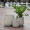 ΣΕΤ 3ΤΜΧ ΓΛΑΣΤΡΕΣ ΣΤΡΟΓΓΥΛΕΣ ΣΕΙΡΑ GARDENER HM4724 FIBERCLAY ΣΕ LIGHT ΚΑΦΕ Φ55x55Υεκ