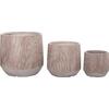 ΣΕΤ 3ΤΜΧ ΓΛΑΣΤΡΕΣ ΣΤΡΟΓΓΥΛΕΣ ΣΕΙΡΑ GARDENER HM4724 FIBERCLAY ΣΕ LIGHT ΚΑΦΕ Φ55x55Υεκ