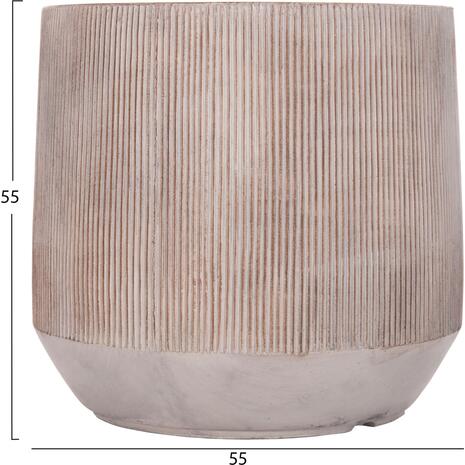 ΣΕΤ 3ΤΜΧ ΓΛΑΣΤΡΕΣ ΣΤΡΟΓΓΥΛΕΣ ΣΕΙΡΑ GARDENER HM4724 FIBERCLAY ΣΕ LIGHT ΚΑΦΕ Φ55x55Υεκ
