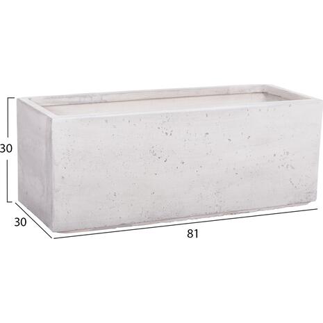 ΣΕΤ 3ΤΜΧ ΓΛΑΣΤΡΕΣ ΟΡΘΟΓΩΝΙΕΣ GARDENER HM4723 FIBERCLAY ΓΚΡΙ CEMENT 81x30x30Υεκ.
