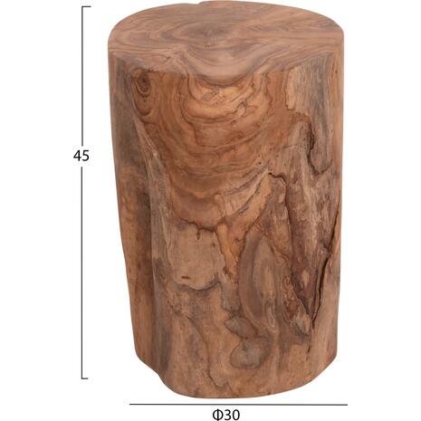 ΒΟΗΘΗΤΙΚΟ ΤΡΑΠΕΖΑΚΙ/ΣΚΑΜΠΟ TRONCO HM9374.21 ΞΥΛΟ TEAK--ΦΥΣΙΚΟ Φ30x45Υεκ.