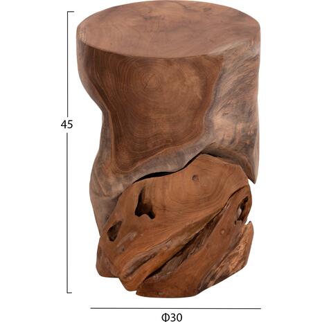 ΒΟΗΘΗΤΙΚΟ ΣΚΑΜΠΟ/ΤΡΑΠΕΖΑΚΙ STOMP HM9350.11 ΞΥΛΟ TEAK-ΦΥΣΙΚΟ Φ30x45Υεκ.