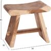 ΒΟΗΘΗΤΙΚΟ ΣΚΑΜΠΟ SADEL HM18294 ΞΥΛΟ SUAR--ΦΥΣΙΚΟ 50x30x45Υεκ.